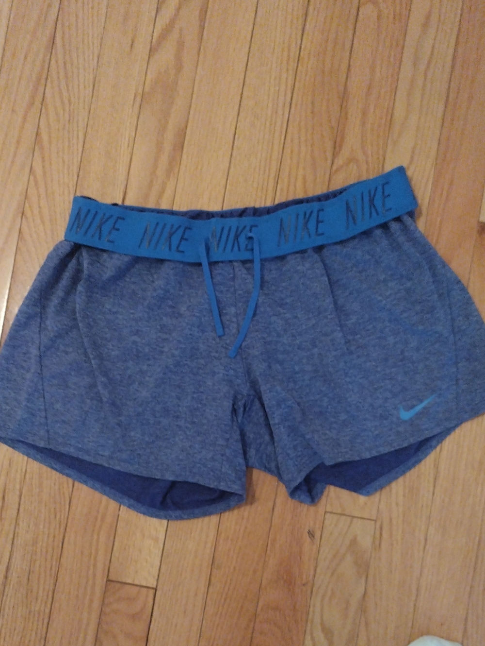 Nike Heathered Purple Women's Dry Fit Athletic Shorts with Branded Waistband